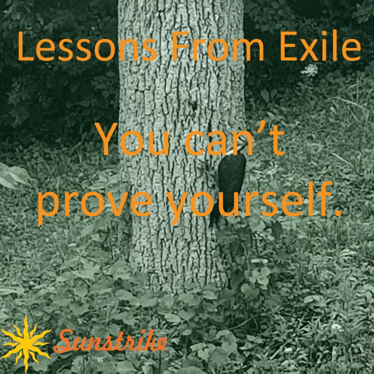 Lessons from Exile #26: You Can’t Prove Yourself