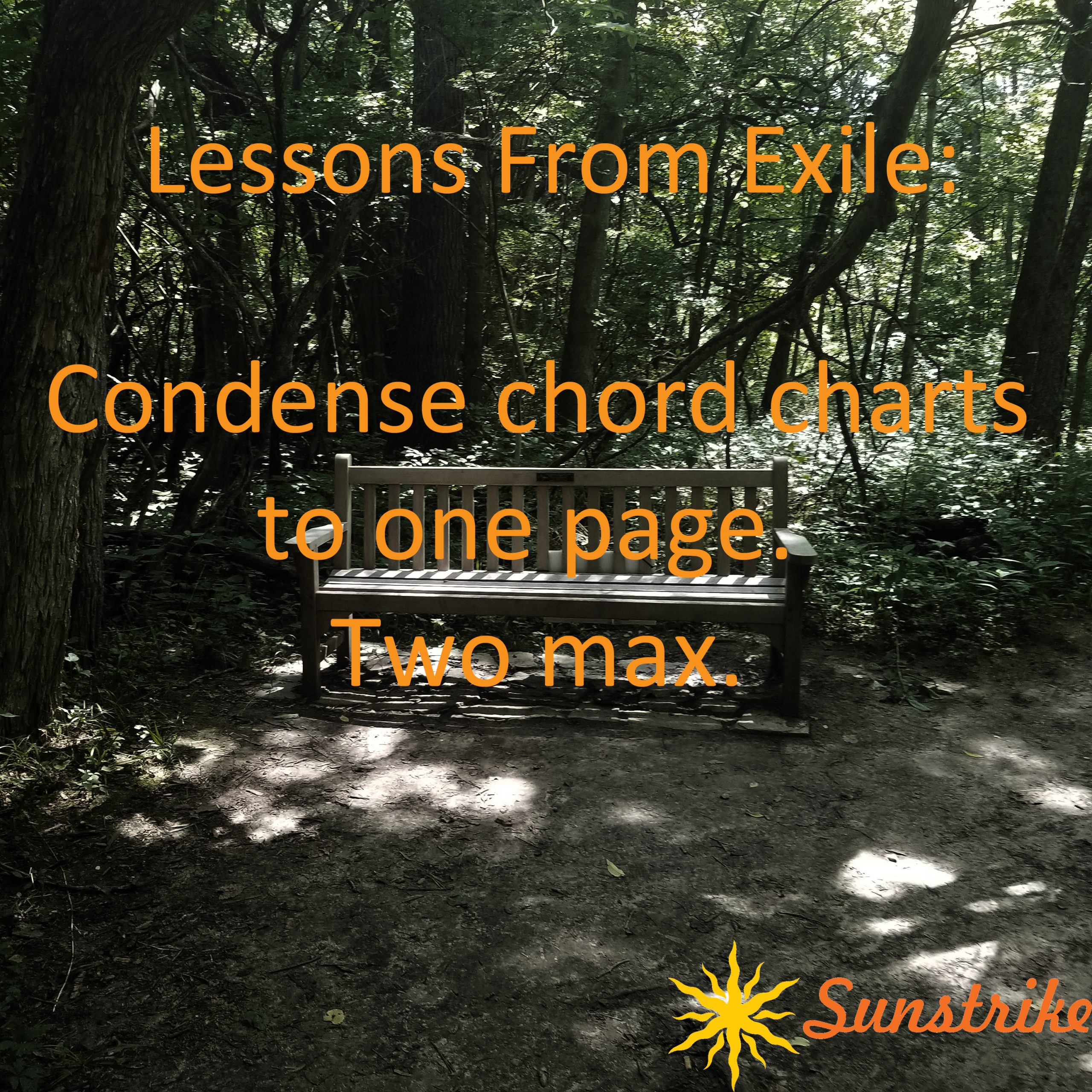 Lessons from Exile #2: Condense chord charts